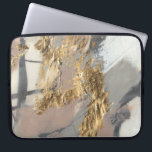 Golden Blush Laptop Sleeve<br><div class="desc">Golden Blush II van Jennifer Goldberger. Met gedempte grijze en roze tinten op een neutrale achtergrond. De goudfolie is geaccentueerd over het ontwerp.</div>