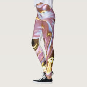 "Golden Blush: Lichtroze Leggings met witgoud (Links)