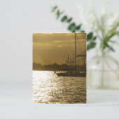 Golden Boat Light Briefkaart (Staand voorkant)