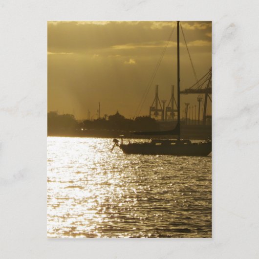 Golden Boat Light Briefkaart (Voorkant)