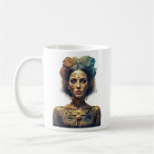 Golden Bohemian Beauty - Modern Art Design Koffiemok (Links)