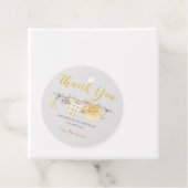 Golden Boho Baby shower Party Dank je Label (In situ)