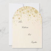 Golden Boho elegant Eid Party Invitation Card Kaart (Achterkant)