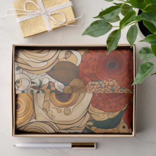 Golden Boho Garden Floral Tissuepapier (Geschenk)