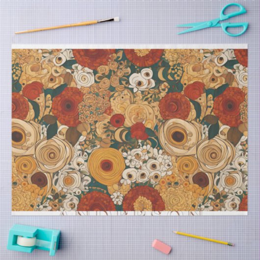 Golden Boho Garden Floral Tissuepapier (Craft)