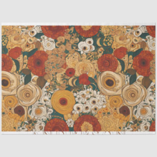 Golden Boho Garden Floral Tissuepapier