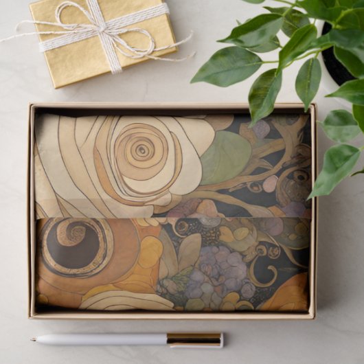 Golden Boho Garden Floral Tissuepapier (Geschenk)
