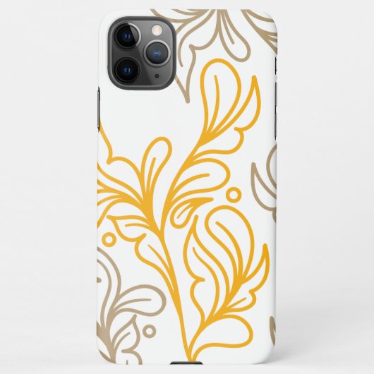 Golden Boho Leaf Design iPhone Hoesje (Achterkant)