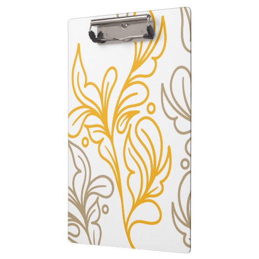 Golden Boho Leaf Design Klembord (Links)