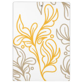 Golden Boho Leaf Design Klembord (Achterkant)