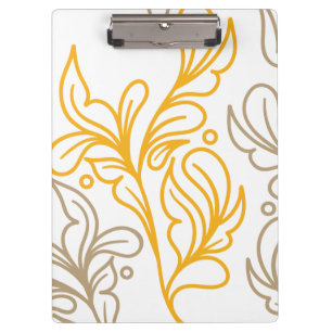 Golden Boho Leaf Design Klembord