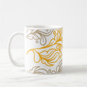 Golden Boho Leaf Design Koffiemok (Links)