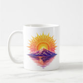 Golden Boho Mandala Sun Mountain Sunset Reflection Koffiemok (Links)
