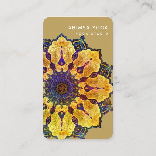 Golden Boho Mandala Visitekaartje (Achterkant)