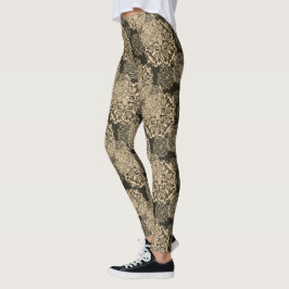 Golden Boho Mandalas Leggings