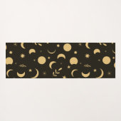 Golden Boho Moon Phases monogrammen Yogamat (Achterkant (horizontaal))