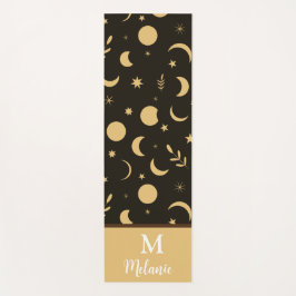 Golden Boho Moon Phases monogrammen Yogamat