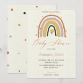 Golden Boho Rainbow Baby shower Uitnodiging (Voorkant / Achterkant)