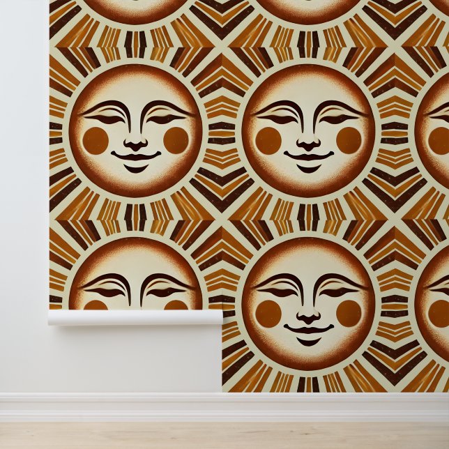 Golden  Boho Sun Behang (Applicatie)