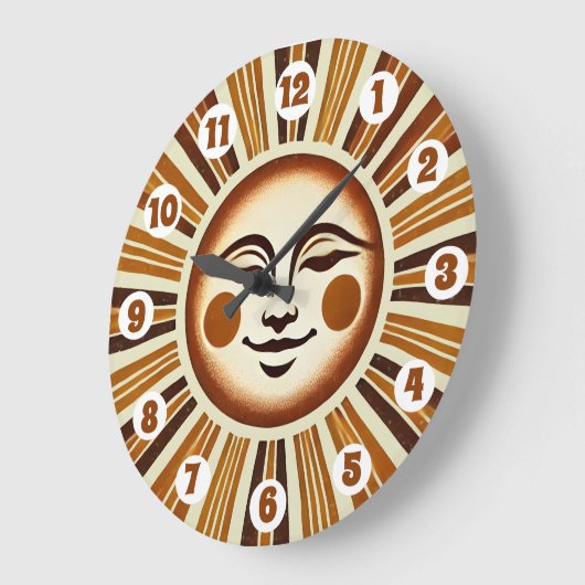 Golden  Boho Sun Gift Grote Klok (Hoek)