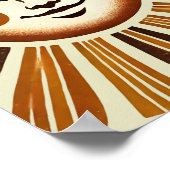 Golden  Boho Sun Wall Art Print (Hoek)