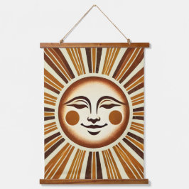Golden  Boho Sun Wall Hangend Wandkleed