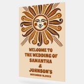 Golden  Boho Sun Wedding Welkom Frosted Acryl Bord (Hoek)