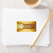 Golden Bokeh 50e Jubileum adreslabel Etiket (Insitu)