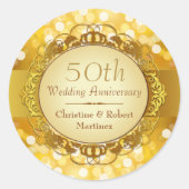 Golden Bokeh 50e Jubileum Sticker (Voorkant)