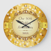 Golden Bokeh 50e Jubileum wandklok (Voorkant)