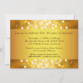 Golden Bokeh 50th Jubileum Party Kaart (Achterkant)