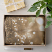 Golden Bokeh Faux Glitter & Stars Tissuepapier (Geschenk)
