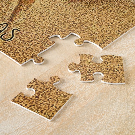 Golden Bokeh kerstman Legpuzzel (Zijkant)