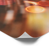Golden Bokeh speelt  licht Poster (Hoek)