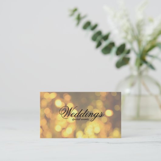 Golden Bokeh Visitekaartje (Staand voorkant)