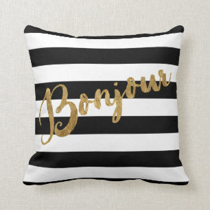 Golden Bonjour Stripes Kussen