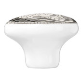 Golden Bonsai Sunrise Mozaïek Keramische Knop (Zijkant)