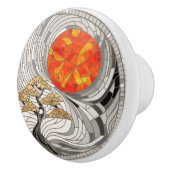 Golden Bonsai Sunrise Mozaïek Keramische Knop (Rechts)