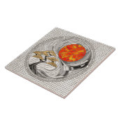 Golden Bonsai Sunrise Mozaïek Tegeltje (Zijkant)