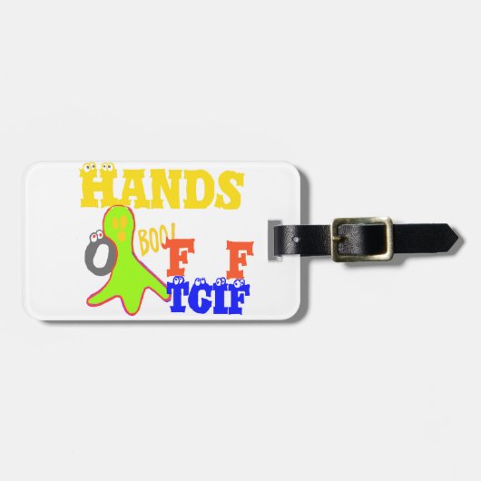 Golden Boo. Girly TGIF Bedankt God zij zijn vrijda Bagagelabel (Voorkant horizontaal)