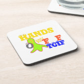 Golden Boo. Girly TGIF Bedankt God zij zijn vrijda Bier Onderzetter (Linkerzijde)