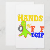 Golden Boo. Girly TGIF Bedankt God zij zijn vrijda Briefpapier (Voorkant / Achterkant)