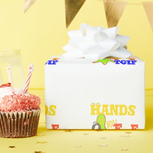 Golden Boo. Girly TGIF Bedankt God zij zijn vrijda Cadeaupapier (Verjaardagsfeest)