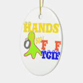 Golden Boo. Girly TGIF Bedankt God zij zijn vrijda Keramisch Ornament (Links)