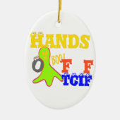 Golden Boo. Girly TGIF Bedankt God zij zijn vrijda Keramisch Ornament (Voorkant)