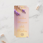 Golden Bookmark Mel Mae Schmidt Stationery Kaart (Voorkant / Achterkant in situ)