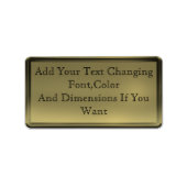 Golden Bord Label (Voorkant)