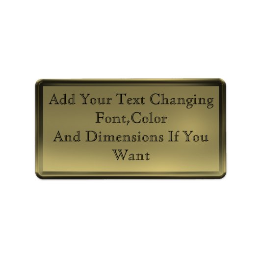 Golden Bord Label (Voorkant)