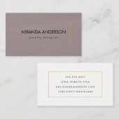 Golden Border Black | Leder Visitekaartje (Voorkant / Achterkant)