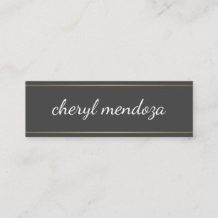 Golden Border Cursive Text Mini Visitekaartje
